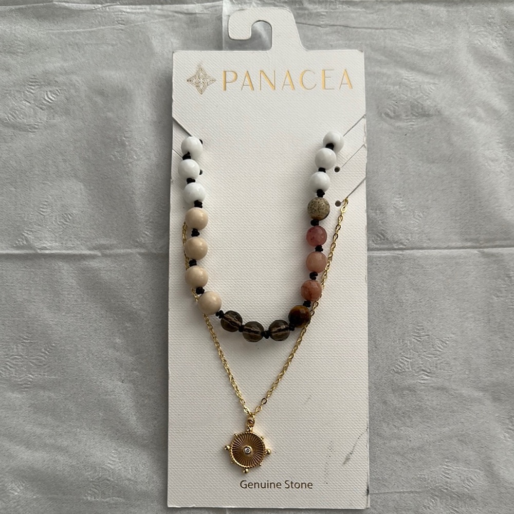 Panache Gold and Brown Layered Necklace Set